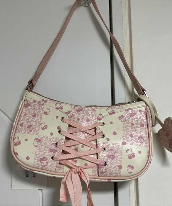 [ KIRSH ]★24SS★韓国人気★PRINTING LACE UP POINT HANDBAG MUSINSA | KIRSH Printed lace-up point handbag [pink]