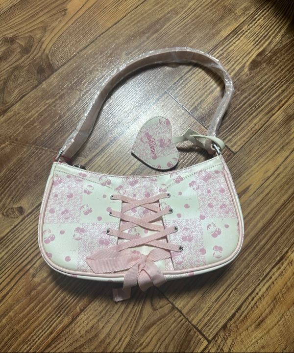 ☆韓国の人気☆【KIRSH】☆PRINTING LACE UP POINT HANDBAG☆ ☆韓国の人気☆【KIRSH】☆PRINTING LACE UP POINT HANDBAG☆