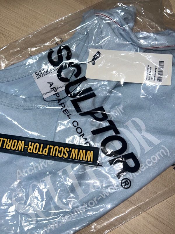 ★SCULPTOR★ Sports Lettering Tee Baby Blue SC24S271BL Sports Lettering Tee Baby Blue – Sculptor