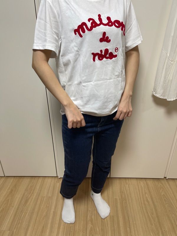 MUSINSA | ROLAROLA MAISON DE ROLA EMBROIDERY T-SHIRT WHITE