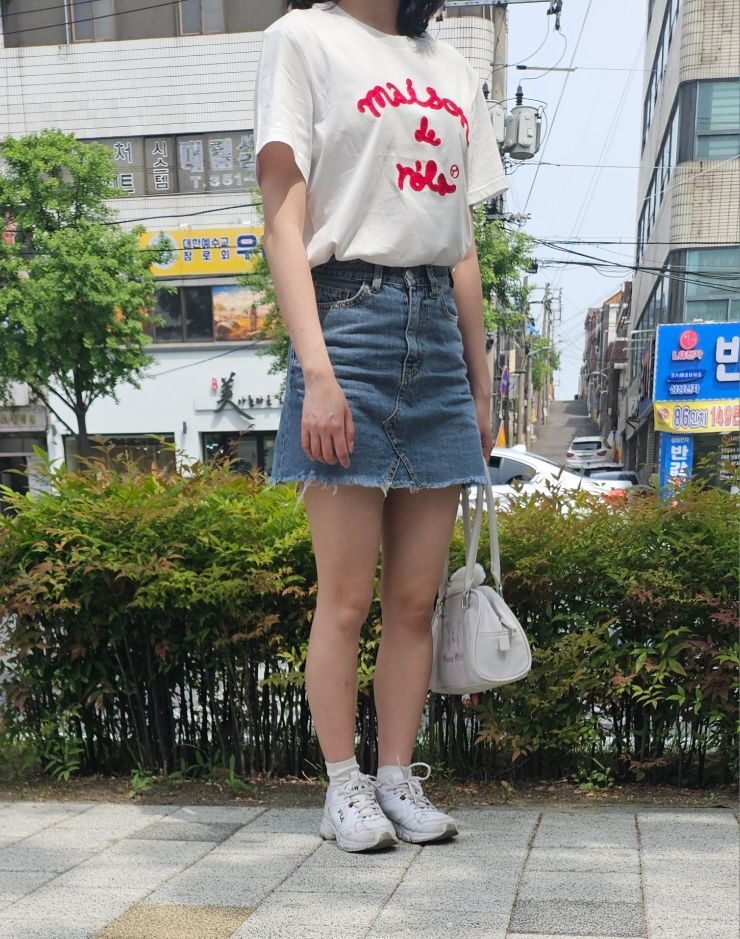 MUSINSA | ROLAROLA MAISON DE ROLA EMBROIDERY T-SHIRT WHITE