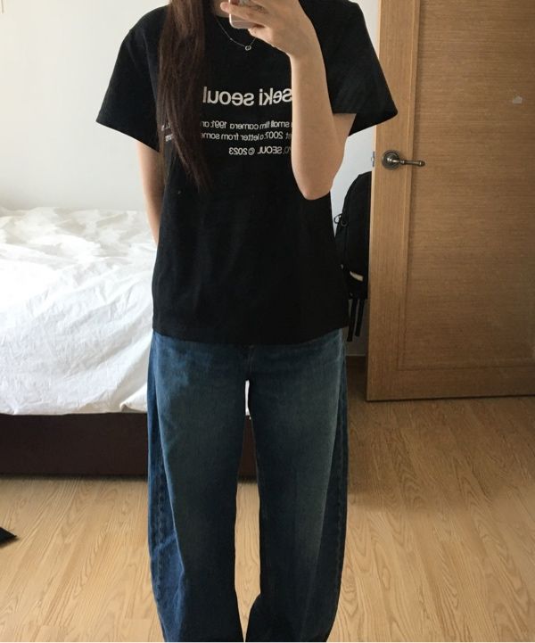 MUSINSA公式 | MISEKI SEOUL Misekiseoul short sleeves BLACK