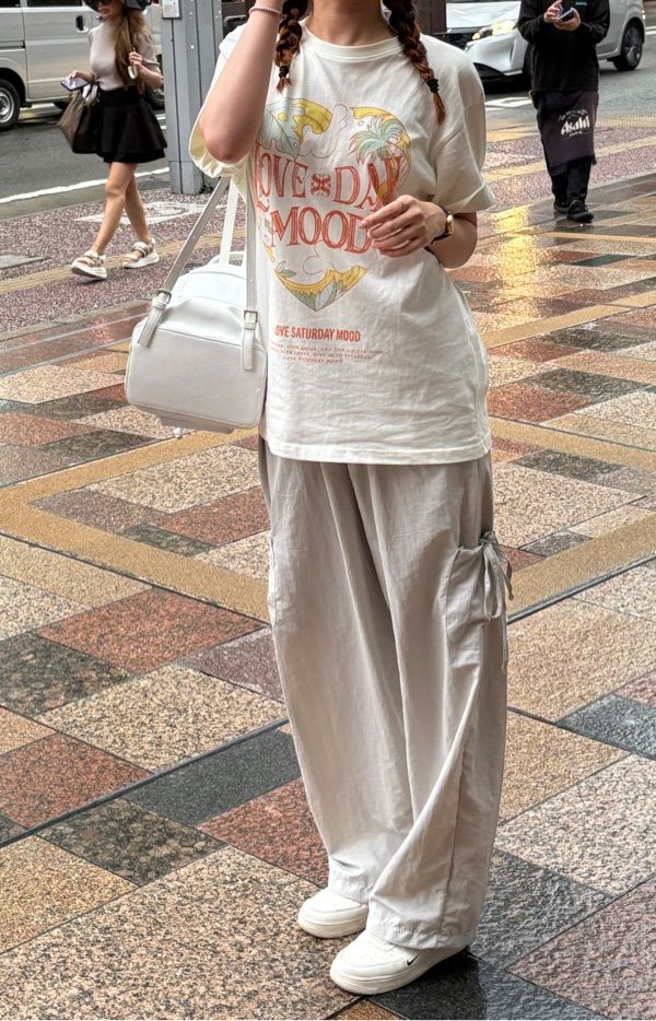 ★人気★【SATUR】★Love Day Mood Ocean Graphic T-Shir.t★ SATUR (W) Love Day Mood Ocean Graphic T-Shirt 4XK700 (SATUR