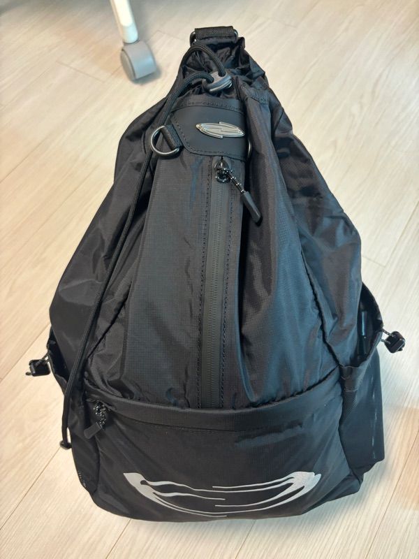 MUSINSA公式 | OPENING PROJECT Mesh Pocket String Bag - Black