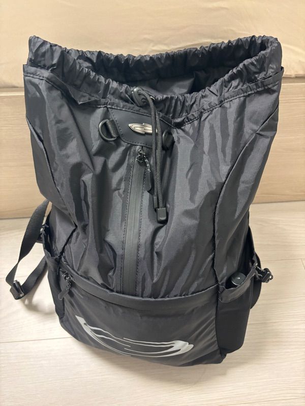 MUSINSA公式 | OPENING PROJECT Mesh Pocket String Bag - Black