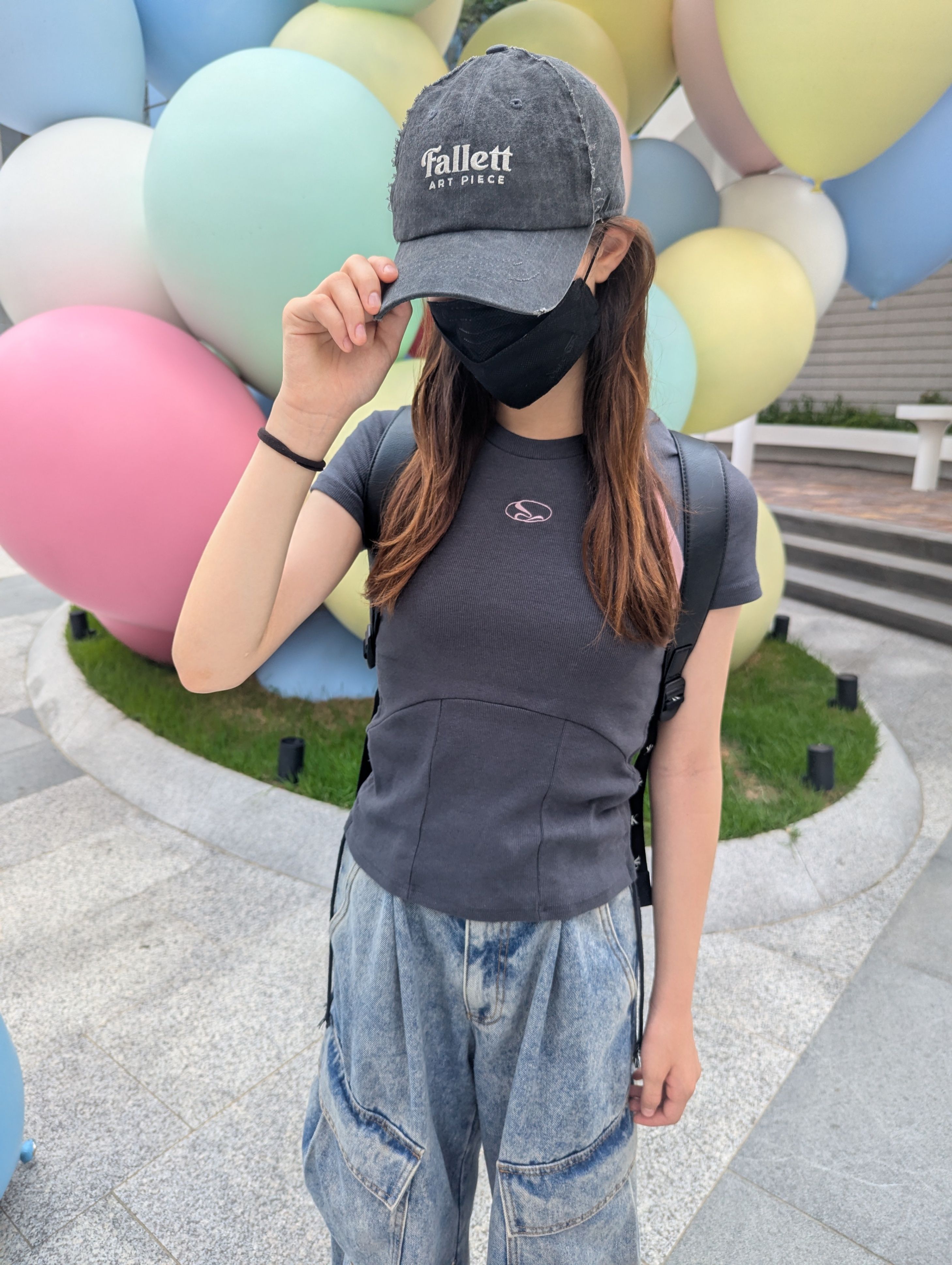 MUSINSA公式 | LUV IS TRUE RT SHIRRING TEE(BLACK)