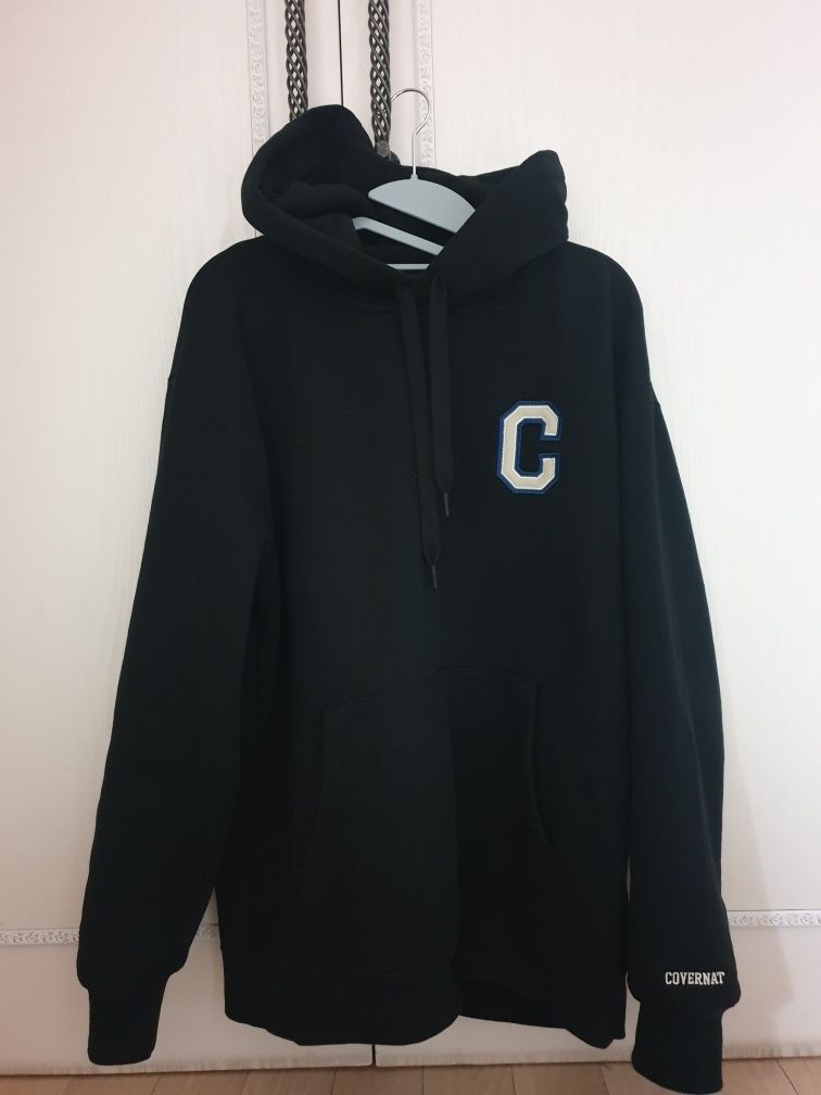 MUSINSA | COVERNAT C Logo Hoodie Black
