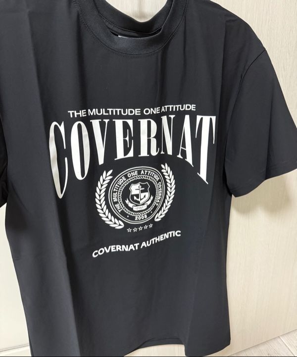 MUSINSA | COVERNAT Emblem Active T-shirt Black