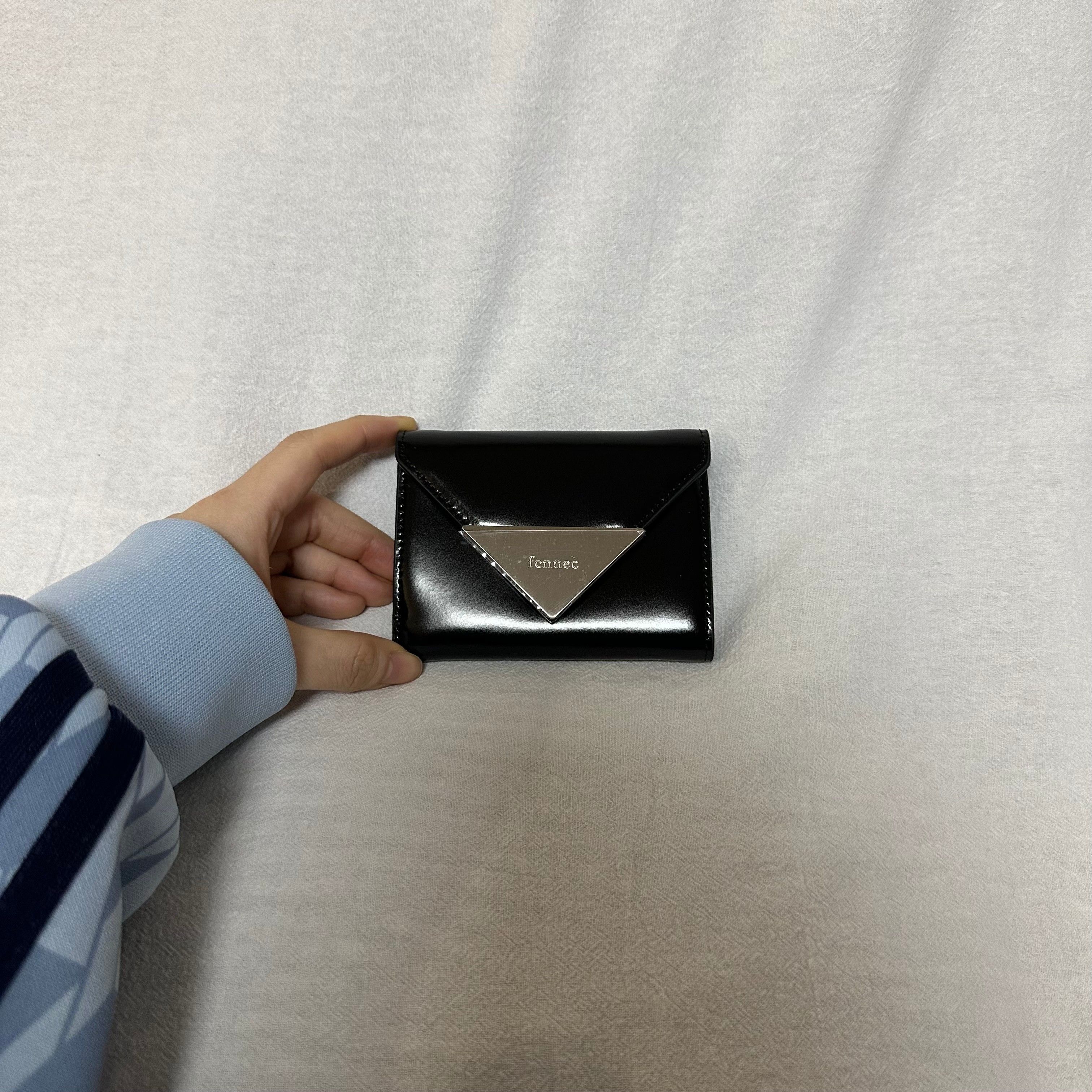 MUSINSA公式 | fennec LACQUER TRIANGLE WALLET - MATT BLACK