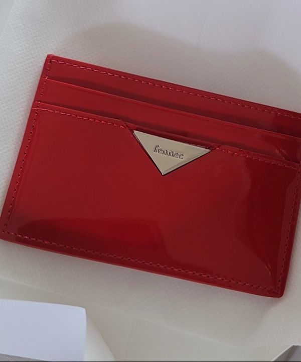 MUSINSA | fennec TRIANGLE SLIT CARD HOLDER - BLACK