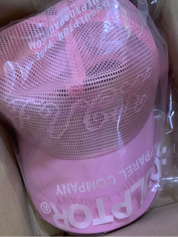 MUSINSA公式 | SCULPTOR Cross Stitch Mesh Cap Pink