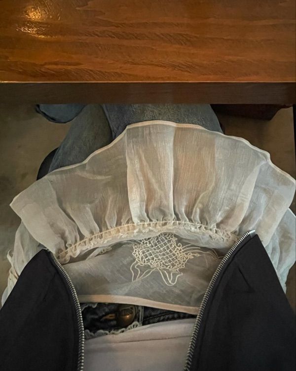 MUSINSA | SCULPTOR Peekaboo Micro Sheer Skirt Raw Ivory
