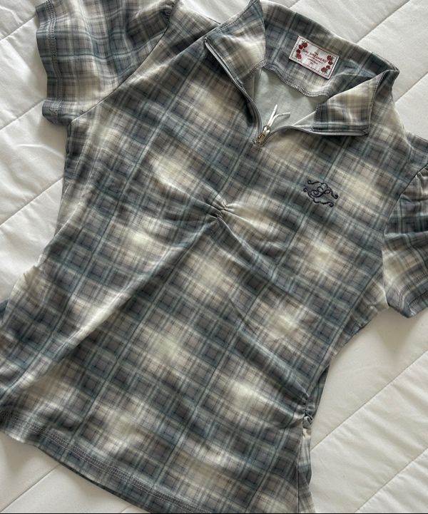 MUSINSA | SCULPTOR Geek Half Zip-Up Blue Gray