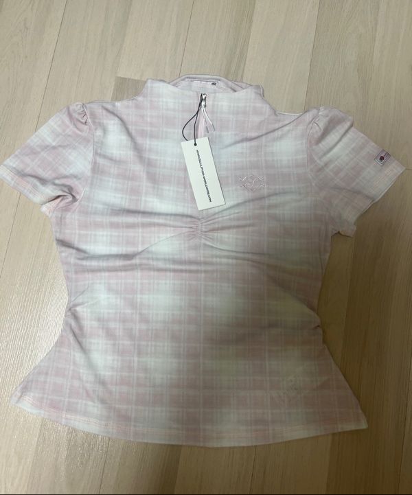 MUSINSA | SCULPTOR Geek Half Zip-Up Pale Pink