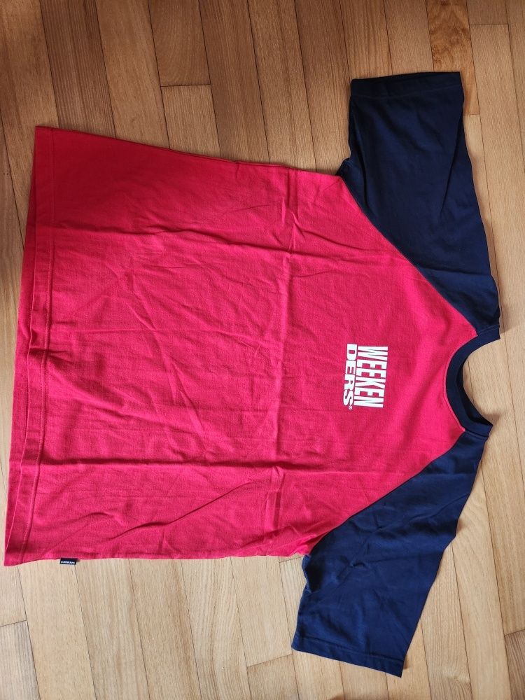 MUSINSA | WKNDRS LOGO REGLAN T-SHIRT (RED)