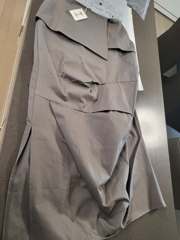 ◆FLARE UP◆ Drape Layered Maxi Skirt FL238Gray FL-238_Gray Drape Layered Maxi Skirt (FL-238_Gray) - FLAREUP | 60