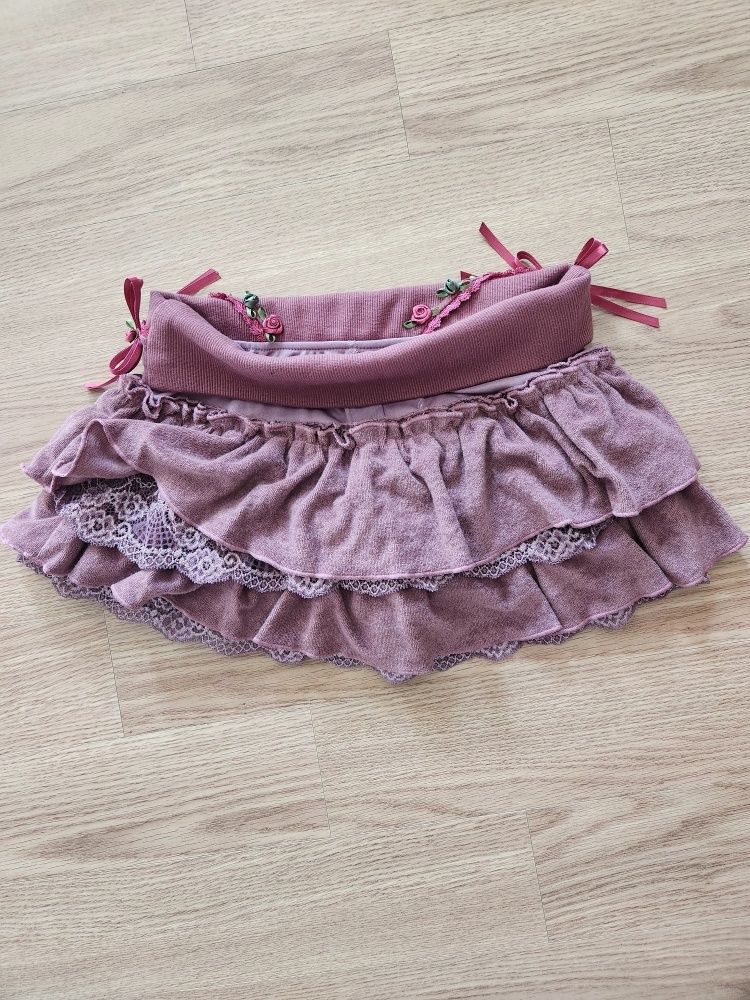 ★SCULPTOR★ Rose Terry Ruffle Skort Purple SC24S427PU MUSINSA | SCULPTOR Rose Terry Ruffle Skort Purple