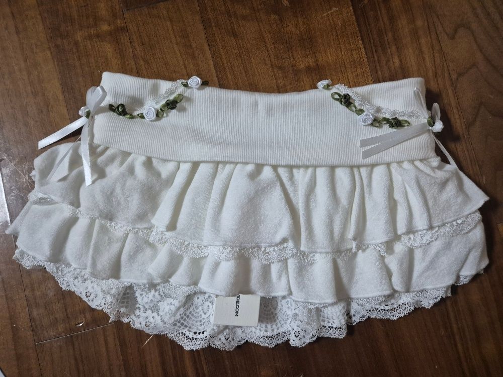 MUSINSA | SCULPTOR Rose Terry Ruffle Skort Purple