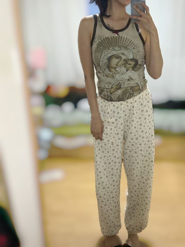 レビュー高評価アイテム特集｜ファッション通販 Drop Tear Maria SCULPTOR | MUSINSA Tank Peach/Raw Dirty Top トップス