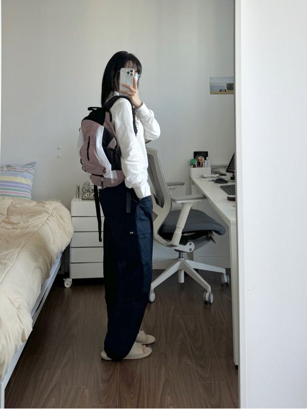 MUSINSA | NOIAGO NOI1233 Multi Logo Backpack (Pink)