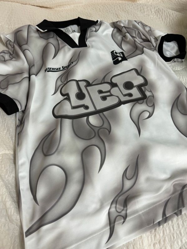 MUSINSA | YESEYESEE Y.E.S Flame Football Jersey White