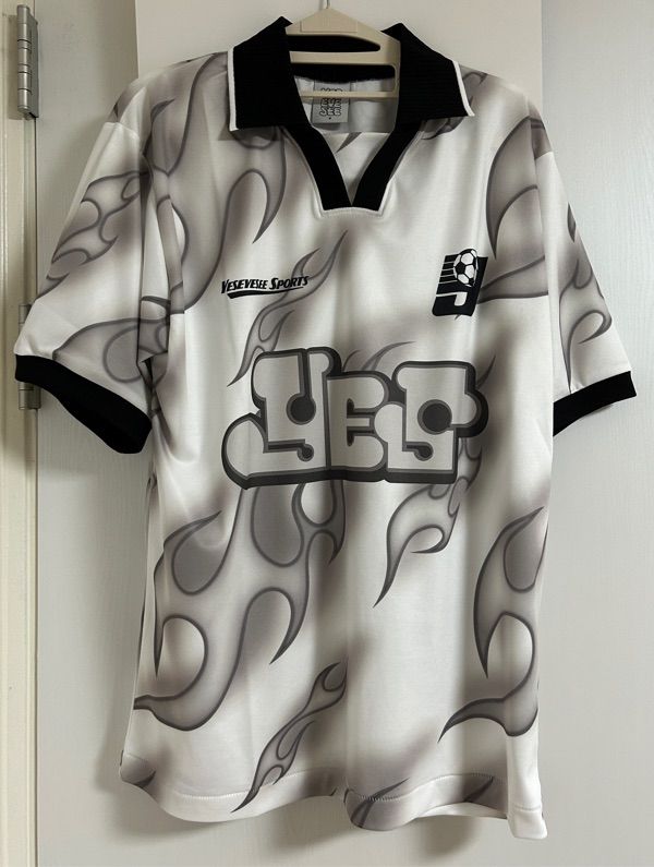 MUSINSA | YESEYESEE Y.E.S Flame Football Jersey White