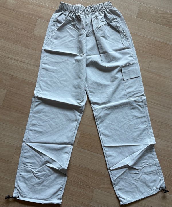 ●muahmuah● One pocket cargo wide banding pants light gray MUSINSA | MUAHMUAH One pocket cargo wide banding pants