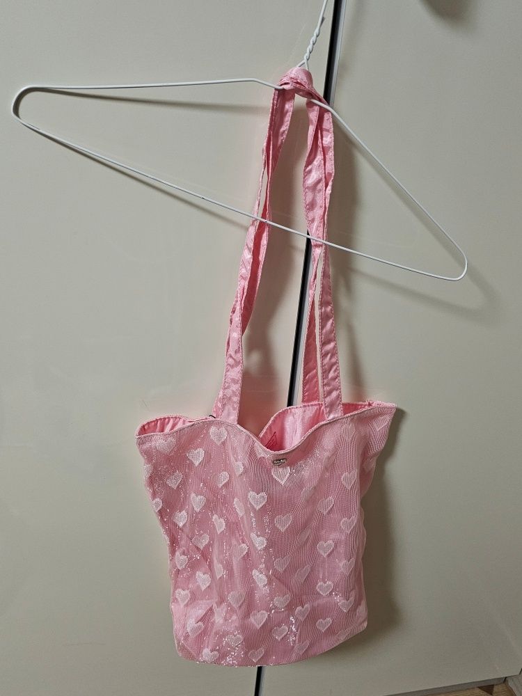 ★2024SS新作★RONRON★HEART PATTERN MESH TOTE BAG MUSINSA | RONRON HEART PATTERN MESH TOTE BAG BLACK