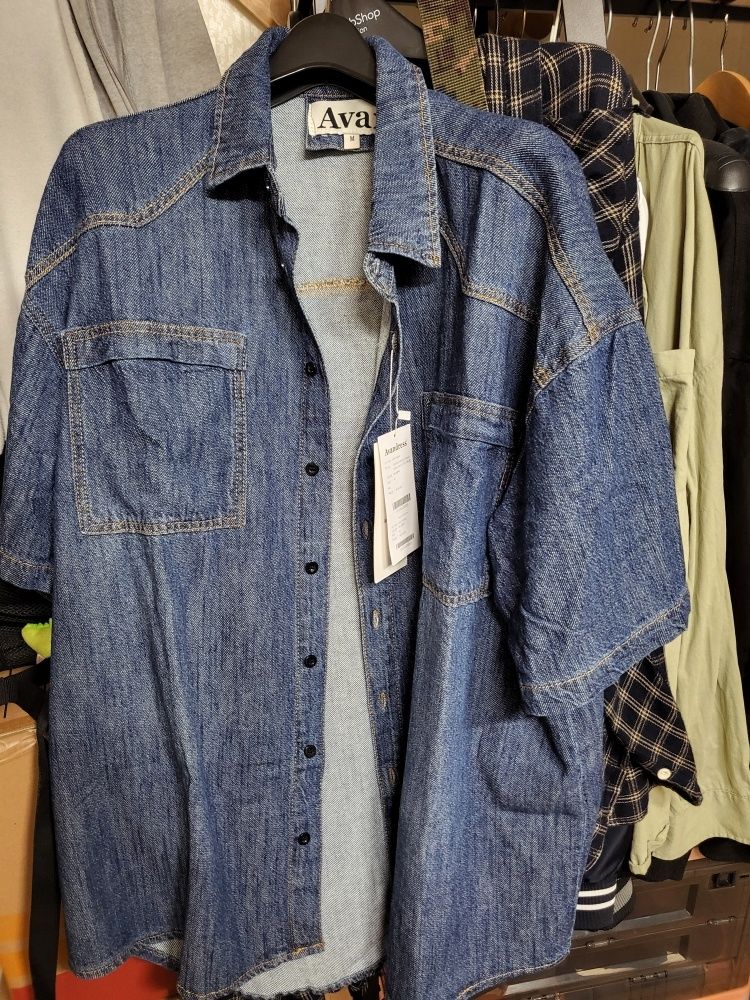 AVANDRESS ♥ Cooling Western Short-sleeve Denim Shirt MUSINSA | AVANDRESS Cooling Western Short-sleeve Denim Shirt