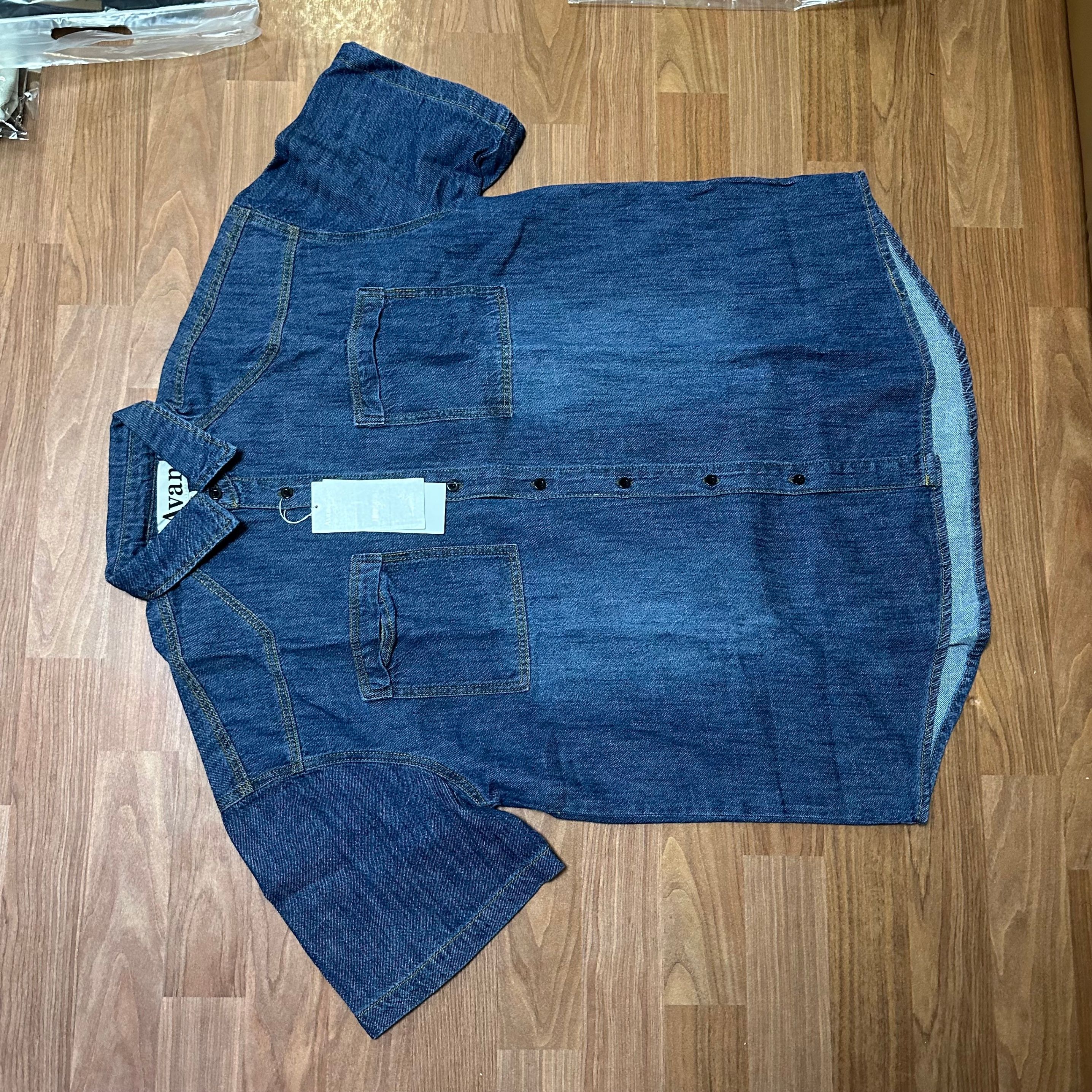 MUSINSA | AVANDRESS Cooling Western Short-sleeve Denim Shirt
