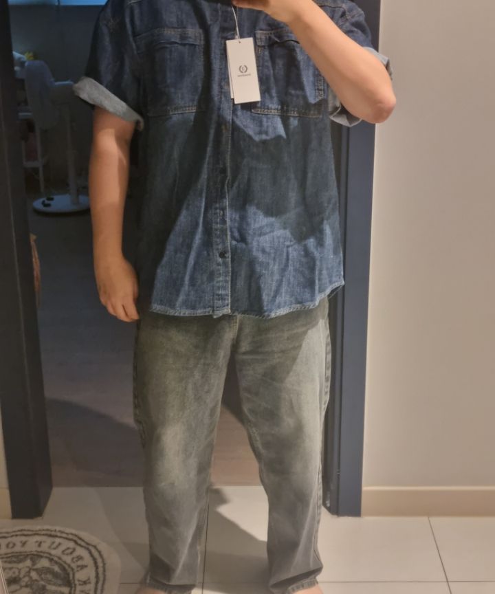 AVANDRESS ♥ Cooling Western Short-sleeve Denim Shirt MUSINSA | AVANDRESS Cooling Western Short-sleeve Denim Shirt