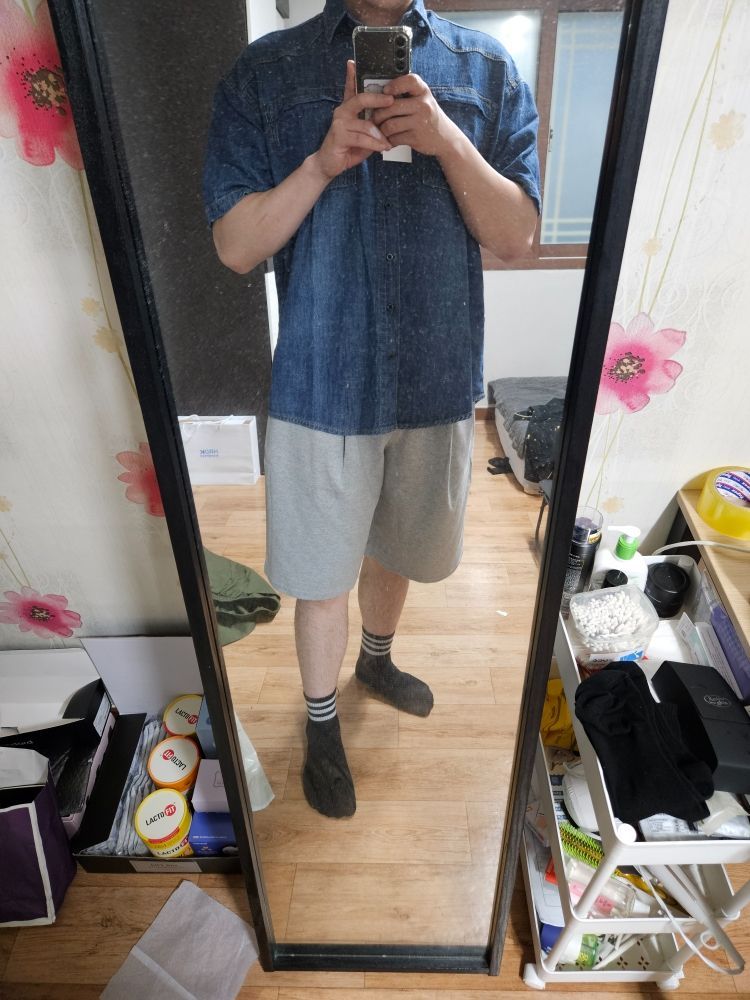 MUSINSA | AVANDRESS Cooling Western Short-sleeve Denim Shirt