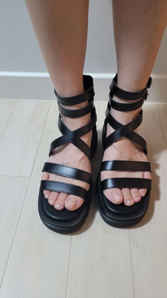 サンダル・ミュール ^MACMOC^ 2Color Gladiator Chic Scrap Sandals 6Cm Glady MUSINSA | MACMOC Glady 2Color Gladiator Chic Scrap Sandals 6Cm