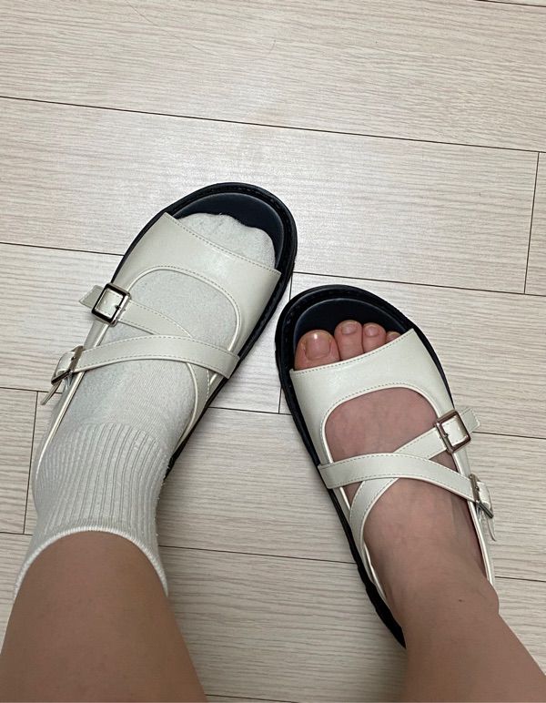 サンダル・ミュール ^MACMOC^ 2Color Buckle Hidden Banding Toe Open Sandals 6Cm O MUSINSA | MACMOC Olga 2Color Buckle Hidden Banding Toe Open