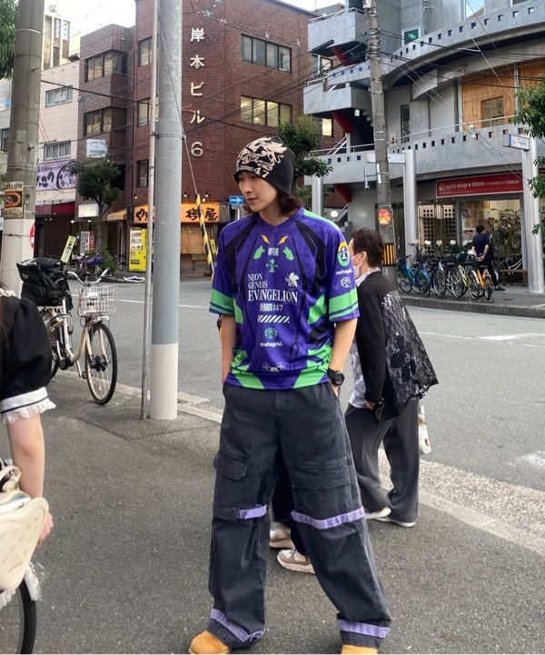 MUSINSA | MAHAGRID EVA-01 MOTORCYCLE JERSEY PURPLE(MG2EMMT503C)