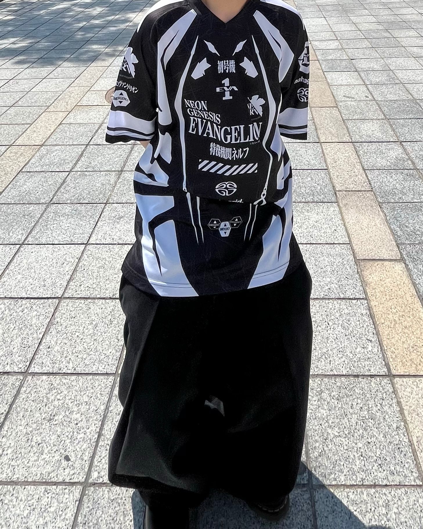 MUSINSA | MAHAGRID EVA-01 MOTORCYCLE JERSEY BLACK(MG2EMMT503C)