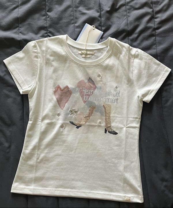 MUSINSA | TYPESERVICE Soft Embroidery T-Shirt [Off White]