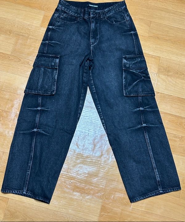 【MAISON MINED】24SS★ PINCH WIND CARGO DENIM PANTS MUSINSA | MAISON MINED PINCH WIND CARGO DENIM PANTS BLACK