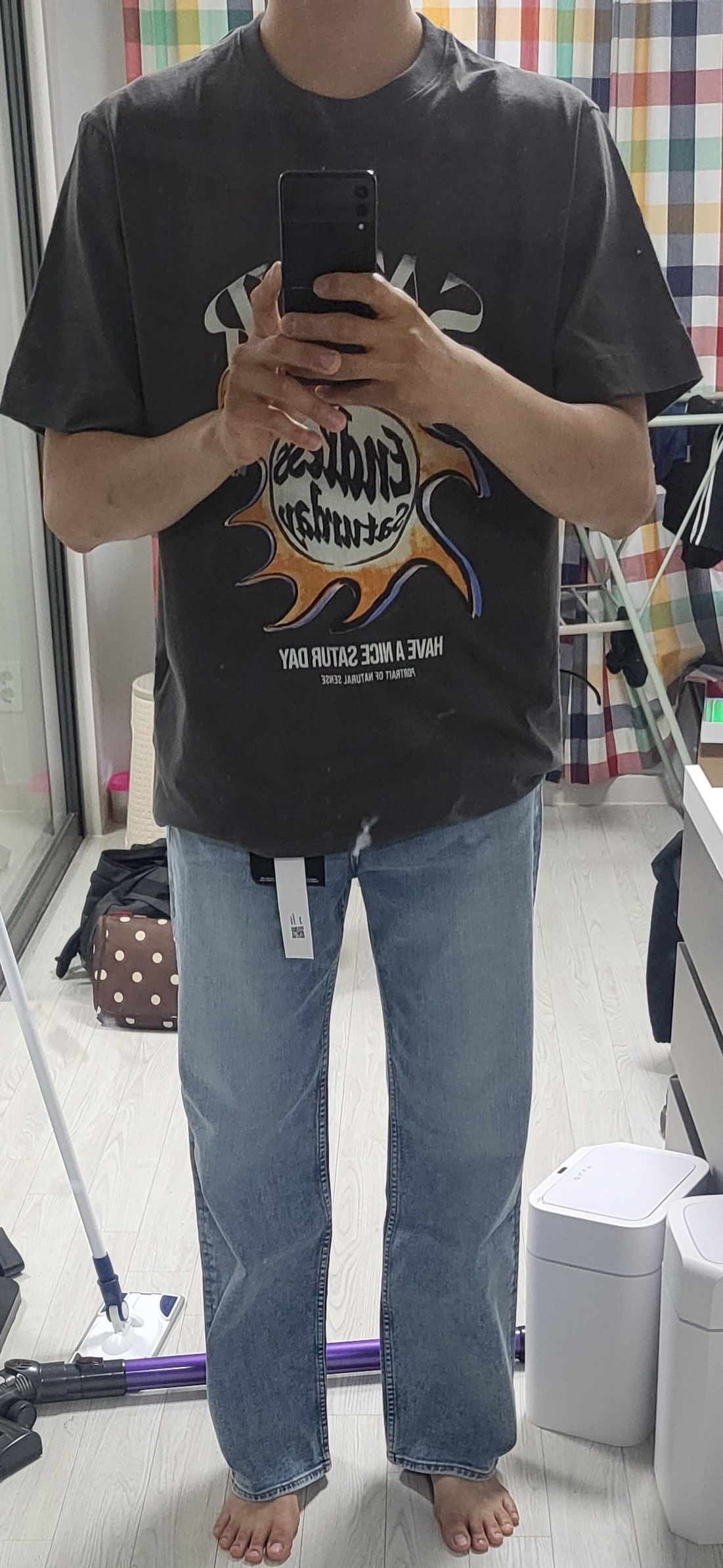 MUSINSA公式 | SATUR Sun Retro Graphic Short Sleeve T-Shirt