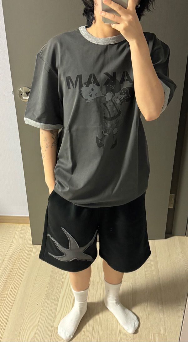 ★AAKAM★ Punch Boy Printed Ringer Top Dark Gray MUSINSA | AAKAM Punch Boy Printed Ringer Top (Dark Gray)