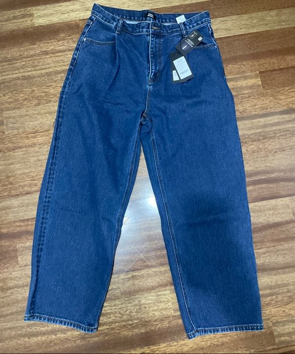 MUSINSA | MUSINSA STANDARD Deep Tuck Overlap Wide Denim