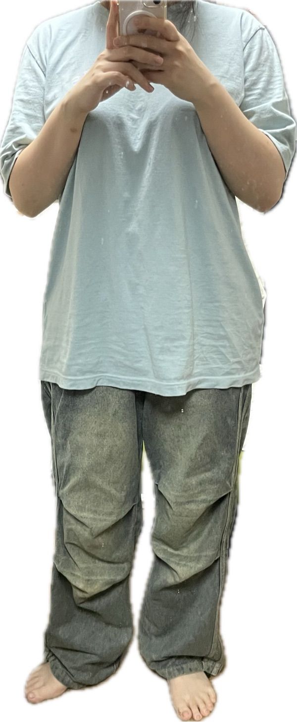 MUSINSA | TRILLION Parasuit track line bendable denim pants