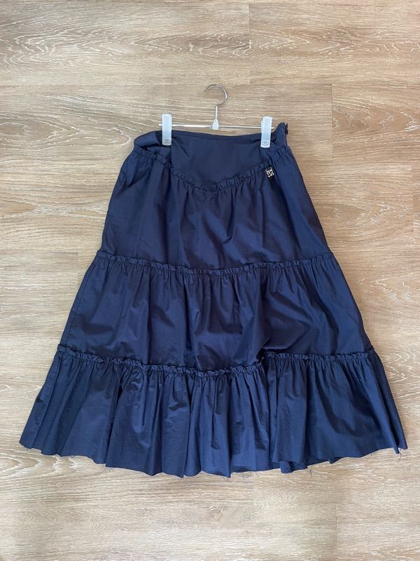 ★GLOWNY★ RODEO TIERED RUFFLE SKIRT NAVY GY24BSK005NV MUSINSA | GLOWNY RODEO TIERED RUFFLE SKIRT (NAVY)