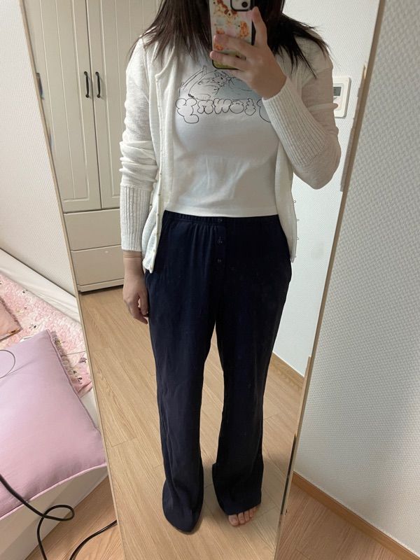 ★GLOWNY★PROVINCE EYELET PANTS (NAVY)★正規品/韓国直送料込 MUSINSA | GLOWNY PROVINCE EYELET PANTS (NAVY)