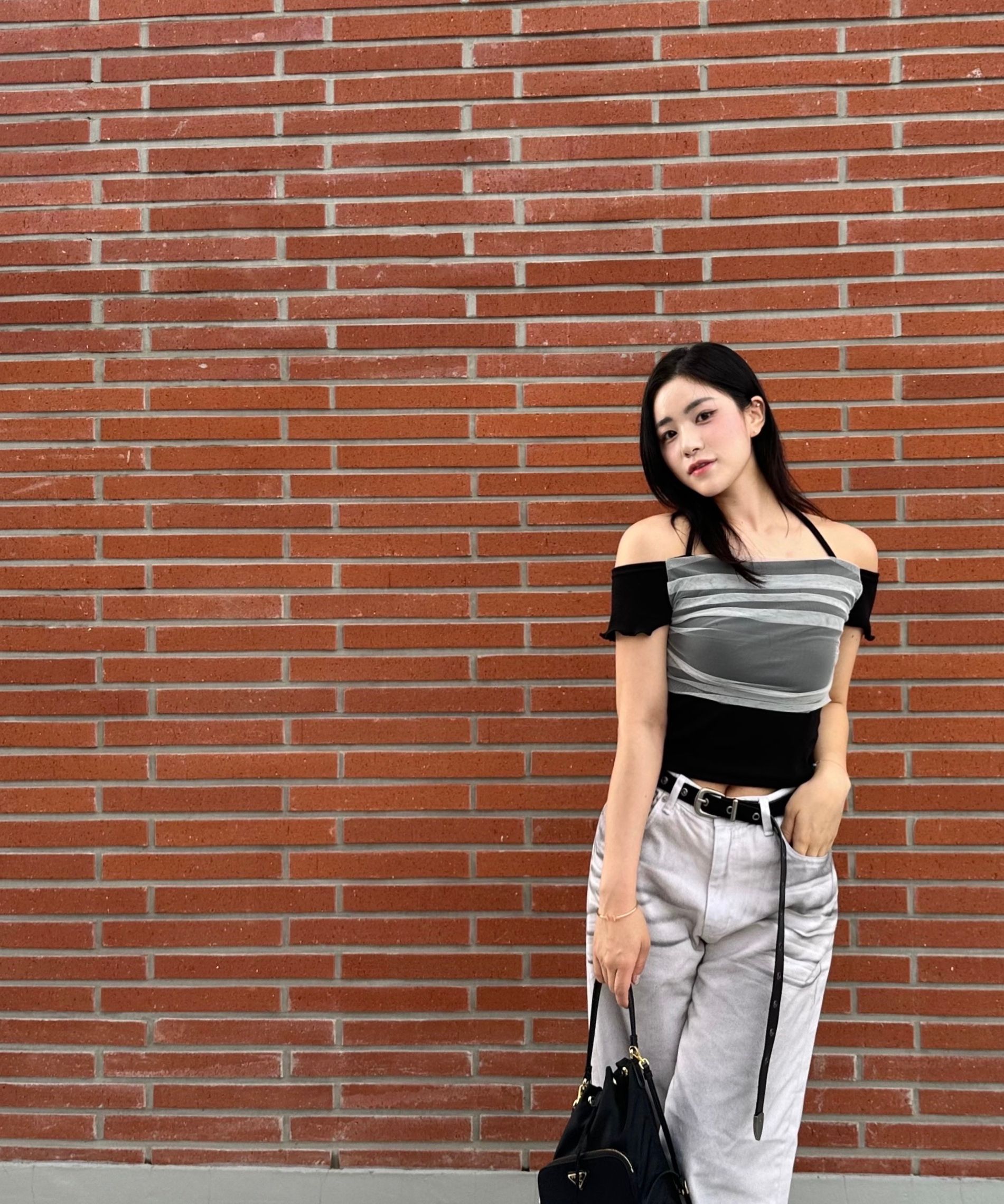 【ROSEFRANTZ】SHA LAYERD HOLTER T-SHIRT MUSINSA | ROSÉ FRANTZ Sha Layered Holter T-shirt [Black]