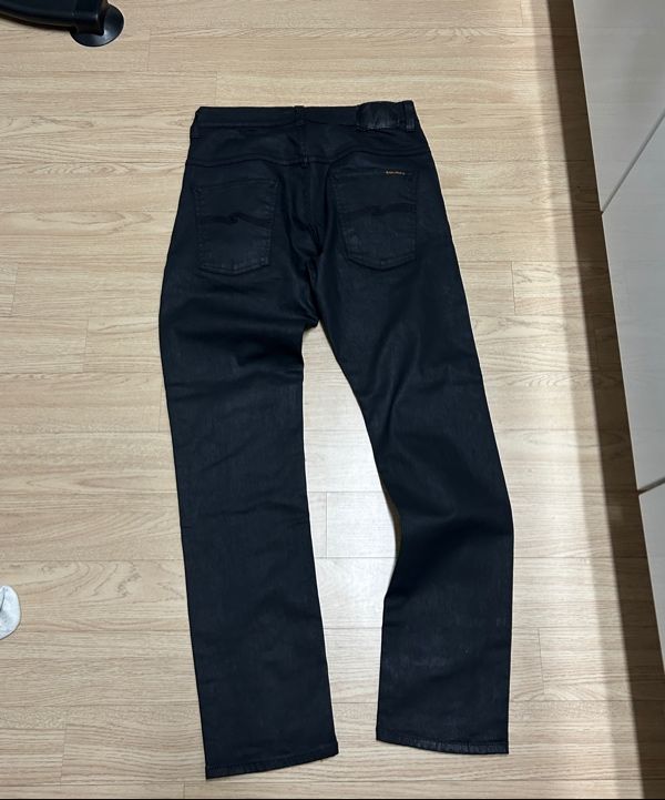 MUSINSA公式 | NUDIEJEANS Thin Finn Back 2 Black 112431