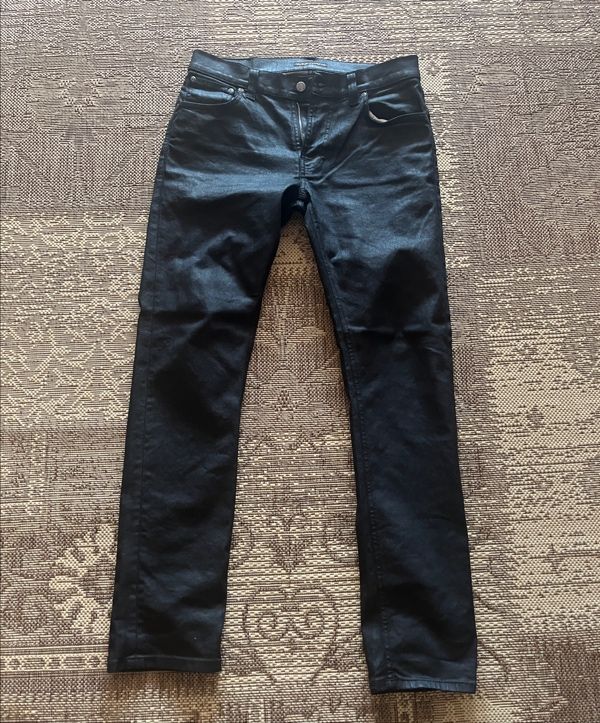 MUSINSA公式 | NUDIEJEANS Thin Finn Back 2 Black 112431