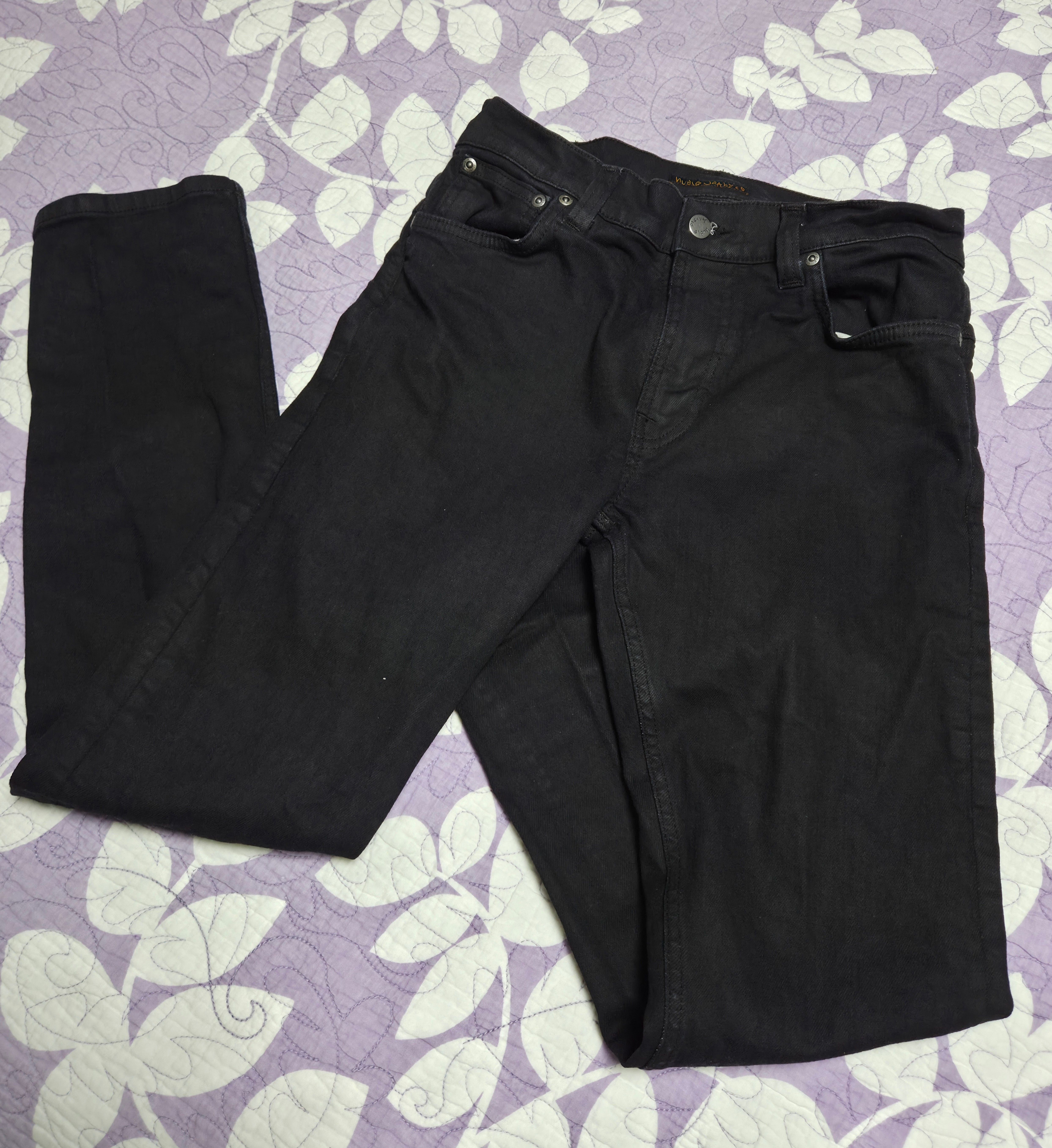 MUSINSA公式 | NUDIEJEANS Thin Finn Back 2 Black 112431