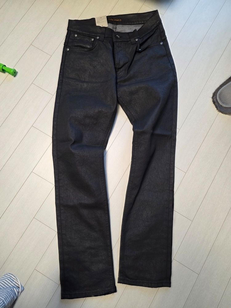 MUSINSA公式 | NUDIEJEANS Thin Finn Back 2 Black 112431