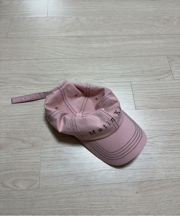 Matin kim キャップ ピンク 新品未使用 新品未使用】MatinKim マーティンキム ステッチボールキャップ